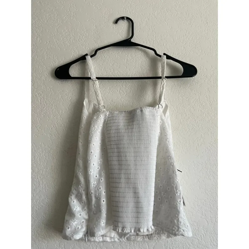 SZ 4 Reformation Hattie Top White Eyelet NWT - Picture 4 of 5